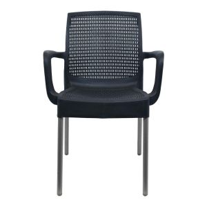 Garden chair Bella charcoal color 55x55x85cm