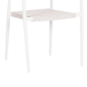 Berg Hm6284.01 garden chair, aluminum and white textile - Petwisted rattan 55x56x79hcm.