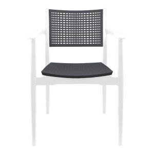 Garden chair Best white with charcoal seat 57.5x55x80cm
