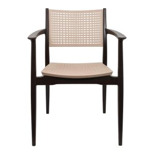 Garden chair Best brown with beige seat 57.5x55x80cm