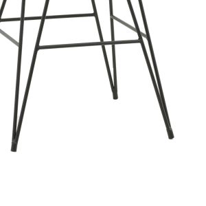 Bulan rattan garden chair with black metal legs 58x64x81cm