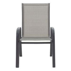 Garden chair Calan gray textile with metal frame