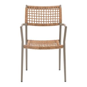 Garden chair Chiara brown color 56x58x86cm