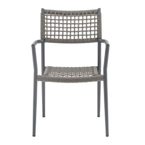 Garden chair Chiara gray color 56x58x86cm