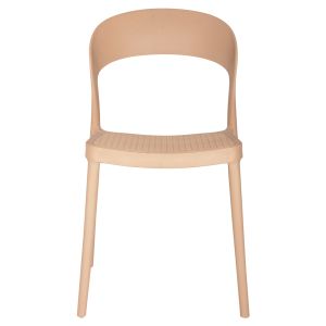Garden chair Cleo polypropylene cappuccino color 49x54.5x80.5hcm Hm5936.03
