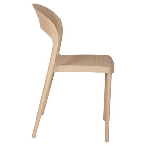 Garden chair Cleo polypropylene cappuccino color 49x54.5x80.5hcm Hm5936.03