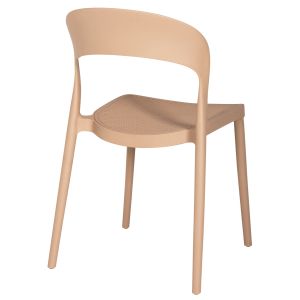 Garden chair Cleo polypropylene cappuccino color 49x54.5x80.5hcm Hm5936.03