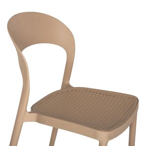 Garden chair Cleo polypropylene cappuccino color 49x54.5x80.5hcm Hm5936.03