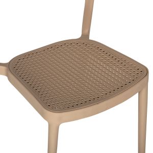 Garden chair Cleo polypropylene cappuccino color 49x54.5x80.5hcm Hm5936.03