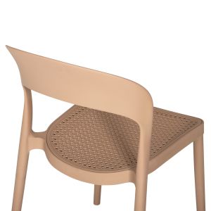 Garden chair Cleo polypropylene cappuccino color 49x54.5x80.5hcm Hm5936.03