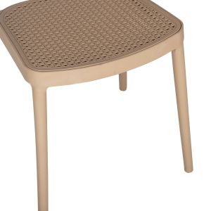 Garden chair Cleo polypropylene cappuccino color 49x54.5x80.5hcm Hm5936.03