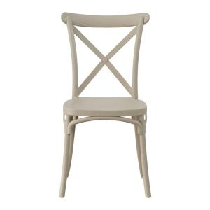 Garden chair Cross Fylianna Fl66 made of polypropylene (pp) beige color 42x48x90cm