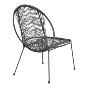 Garden chair Dapper black metal-pe black 64.5x74.5x76cm
