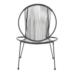 Garden chair Dapper black metal-pe black 64.5x74.5x76cm