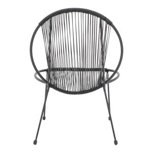 Garden chair Dapper black metal-pe black 64.5x74.5x76cm