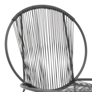Garden chair Dapper black metal-pe black 64.5x74.5x76cm