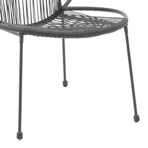 Garden chair Dapper black metal-pe black 64.5x74.5x76cm