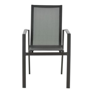 Garden chair Dashiell Metal Black Textilene Black 71x58x94cm