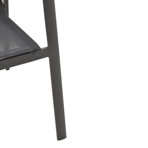 Garden chair Dashiell Metal Black Textilene Black 71x58x94cm