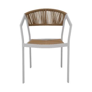 Garden chair Djenne in white, 57x61x81cm