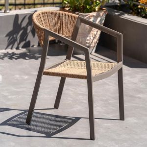 Garden chair Djenne in brown color, 57x61x81cm
