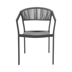Garden chair Djenne in gray color, 57x61x81cm