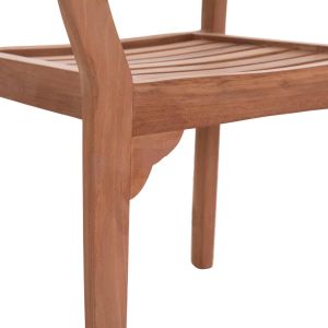 Garden chair Ermioni Hm18129 teak wood - natural color 60x59x84cm.