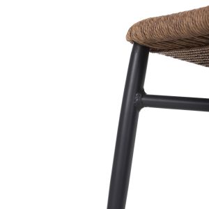 Garden chair Eulo aluminum anthracite - artificial rattan in gray 49x60x78hcm Hm6049,03