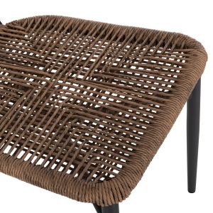 Garden chair Eulo aluminum anthracite - artificial rattan in gray 49x60x78hcm Hm6049,03