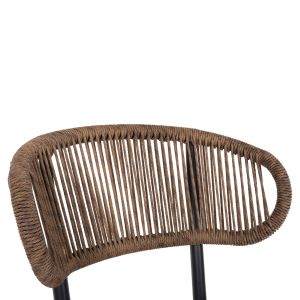 Garden chair Eulo aluminum anthracite - artificial rattan in gray 49x60x78hcm Hm6049,03