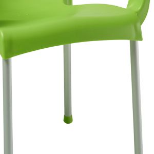 Garden chair Feast Pp green color with aluminum legs