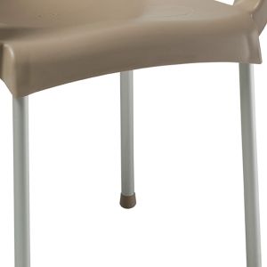 Garden chair Feast Pp cappuccino color with aluminum legs