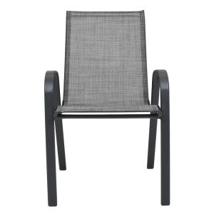 Garden chair Fl5001 gray-gray light color textile gray frame 55x72x92cm