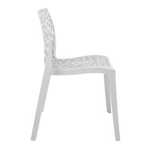 Garden chair Hush in white color 50x57x81cm