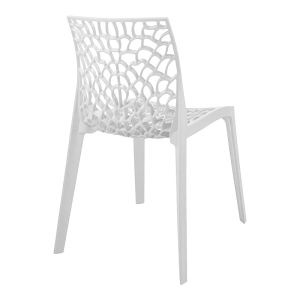 Garden chair Hush in white color 50x57x81cm