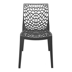 Garden chair Hush in dark gray color 50x57x81cm