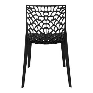 Garden chair Hush in black color 50x57x81cm