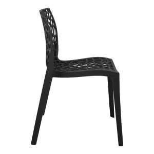 Garden chair Hush in black color 50x57x81cm