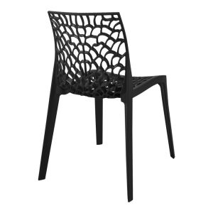 Garden chair Hush in black color 50x57x81cm