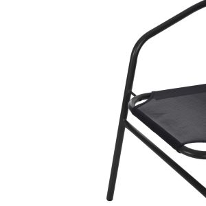 Garden chair Ledan Hm5977,01 metal and textile in gray 55x58x72hcm