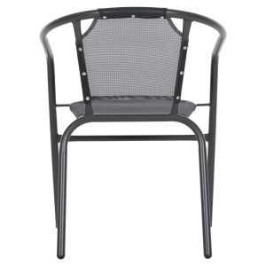 Garden chair Ledan Hm5977,01 metal and textile in gray 55x58x72hcm