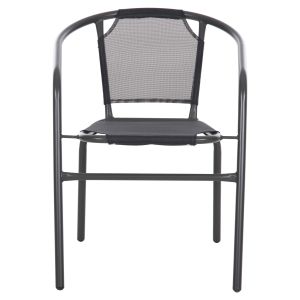 Garden chair Ledan Hm5977,01 metal and textile in gray 55x58x72hcm