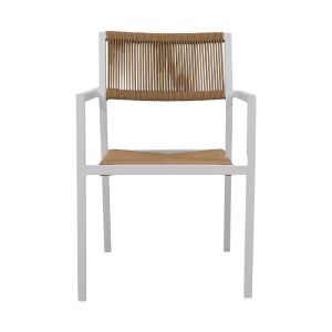 Garden chair Lesoto in white, 57x61x83cm
