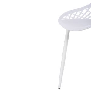 Garden chair Lio polypropylene-metal legs white 52x53x82hcm Hm9524,11