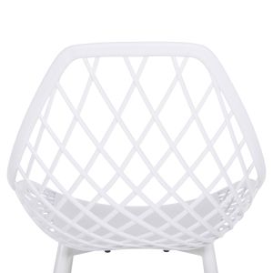 Garden chair Lio polypropylene-metal legs white 52x53x82hcm Hm9524,11