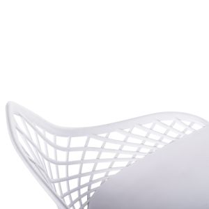 Garden chair Lio polypropylene-metal legs white 52x53x82hcm Hm9524,11