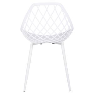 Garden chair Lio polypropylene-metal legs white 52x53x82hcm Hm9524,11