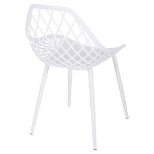 Garden chair Lio polypropylene-metal legs white 52x53x82hcm Hm9524,11