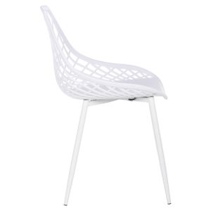Garden chair Lio polypropylene-metal legs white 52x53x82hcm Hm9524,11