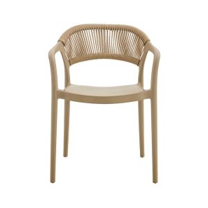 Garden chair Marion latte - brown color 57x54x81cm